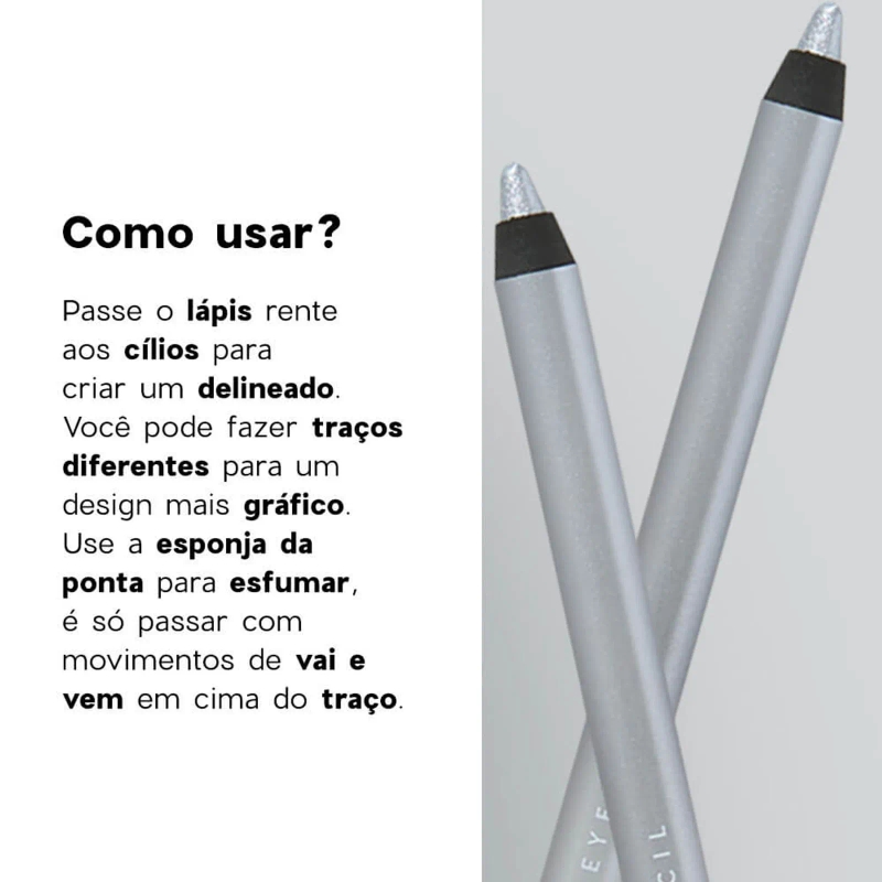 Lápis para Olhos Prata - Shine Eye Pencil Silver Océane 4you 1,4g