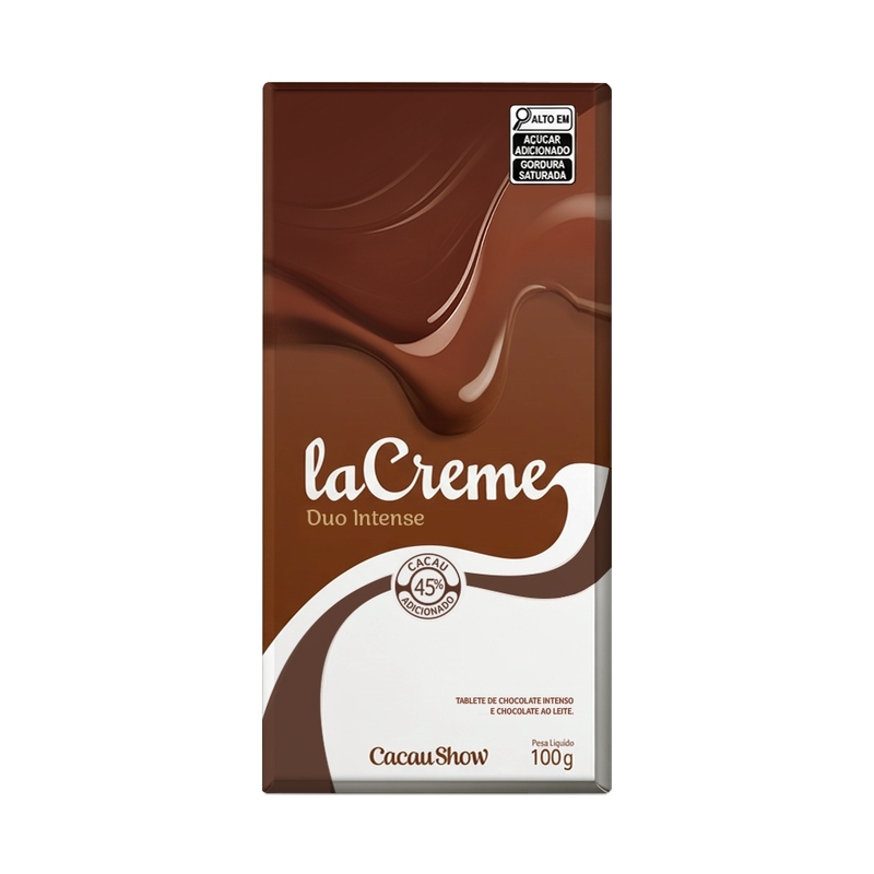 Tablete laCreme de Chocolate ao Leite e Intenso 100g