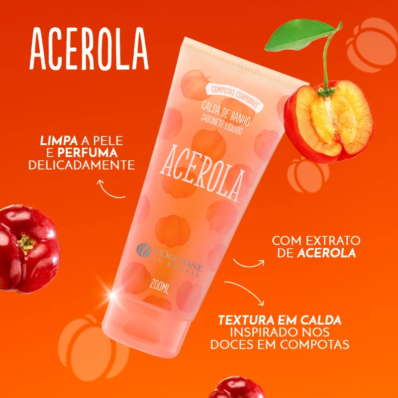 Calda de Banho Sabonete Líquido Acerola 200ml - foto 2