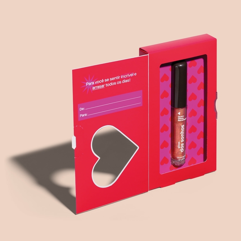 Gloss Labial Marrom Avermelhado Dos Sonhos Especial Presente 4ml