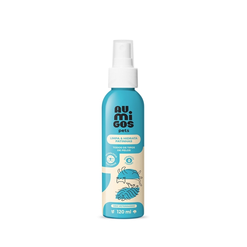 Limpa E Hidrata Patinhas Au.Migos Pets 120Ml