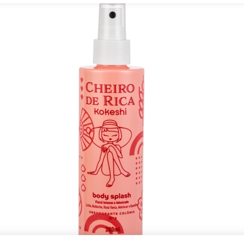 CHEIRO DE RICA FLORAL INTENSO E ADOCICADO BODY SPLASH 200ML