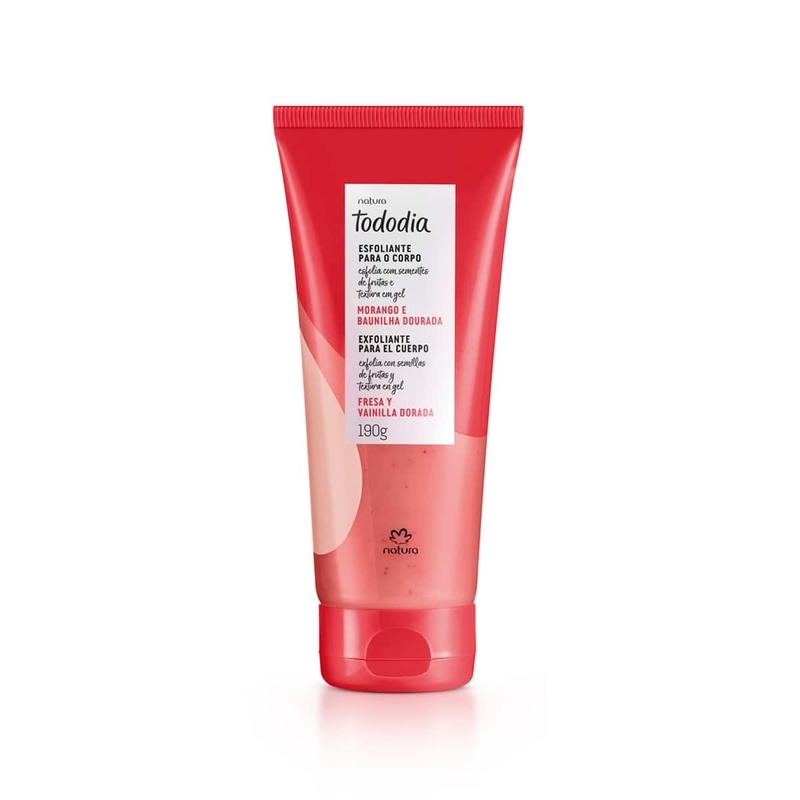 Esfoliante para o corpo morango e baunilha dourada - 190 g