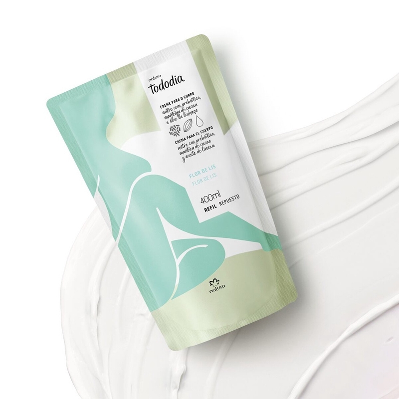 Refil Hidratante para o Corpo Tododia Flor de Lis 400 ml