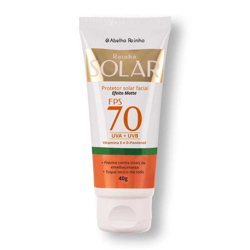 Rainha Solar Protetor Solar Facial Anti Oleosidade Fps70 40g