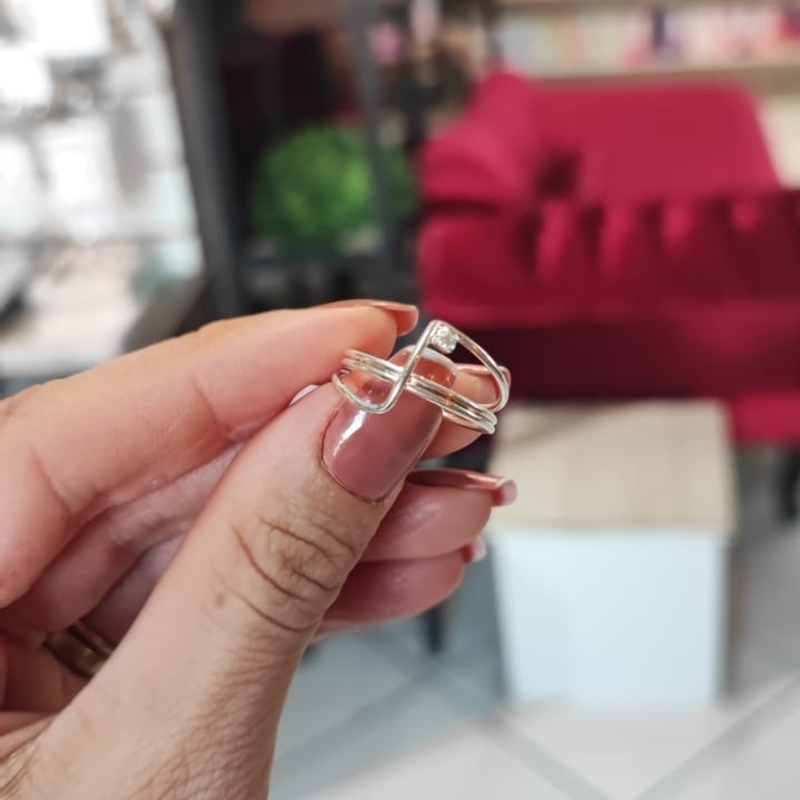 ANEL PRATA TRIPLO FIO