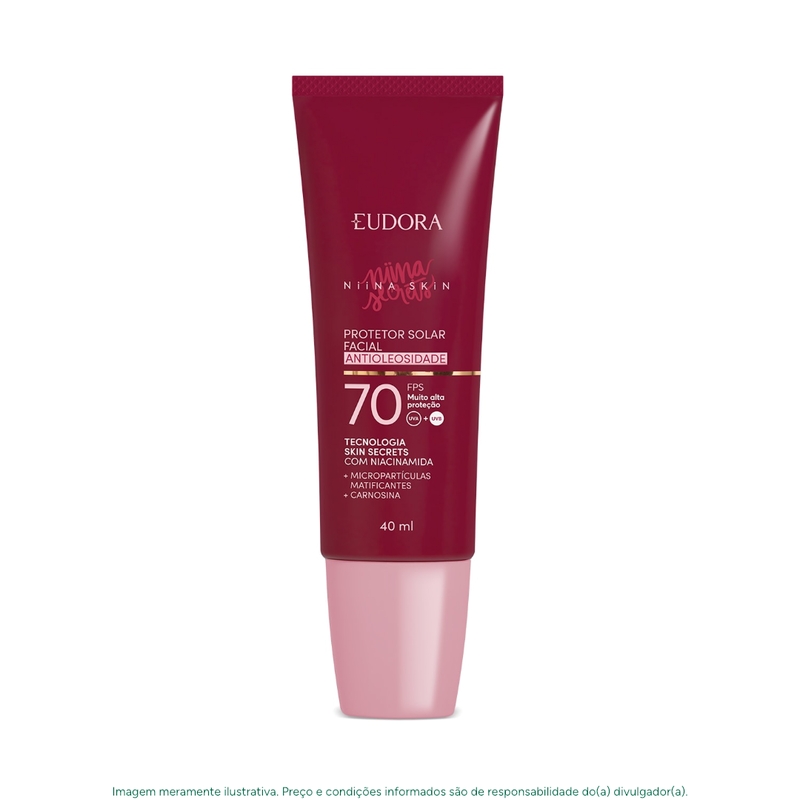 Protetor Solar Facial Antioleosidade Fps 70 Niina Skin 40Ml