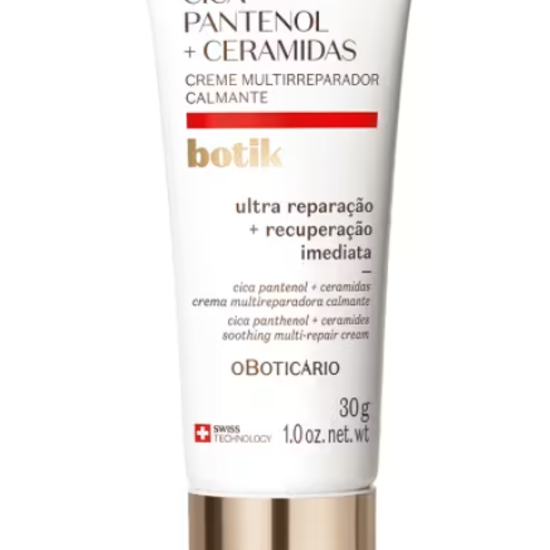 Creme Facial Multirreparador Calmante Botik Cica Pantenol E Ceramidas 30g