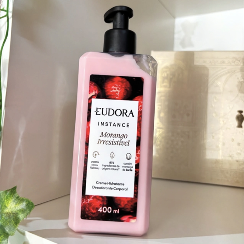 Creme Hidratante Desodorante Corporal Instance Morango Irresistível 400ml