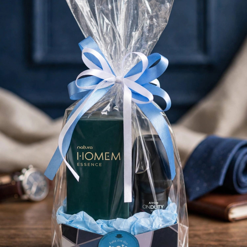 kit Presente desodorante corporal Natura Homem Essence 100 ml + desodorante antitranspirante rollon 50 ml
