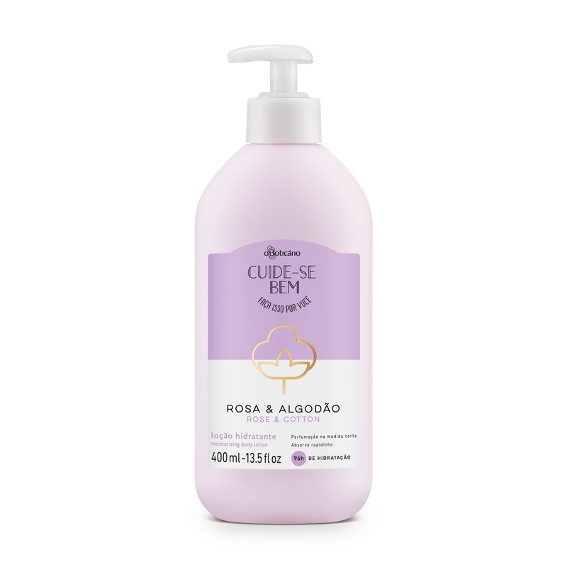 Loção Hidratante Desodorante Corporal Cuide-Se Bem Rosa E Algodão 400Ml