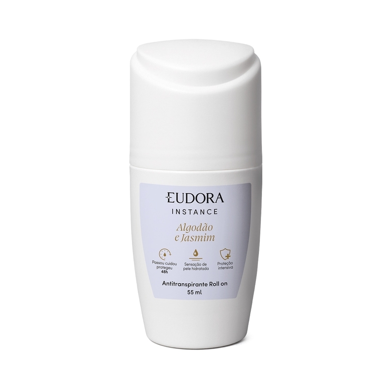 Desodorante Antitranspirante Roll On Instance Algodão E Jasmim 55Ml