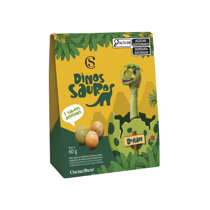 Caixa de Drageados Dinossauros 60g