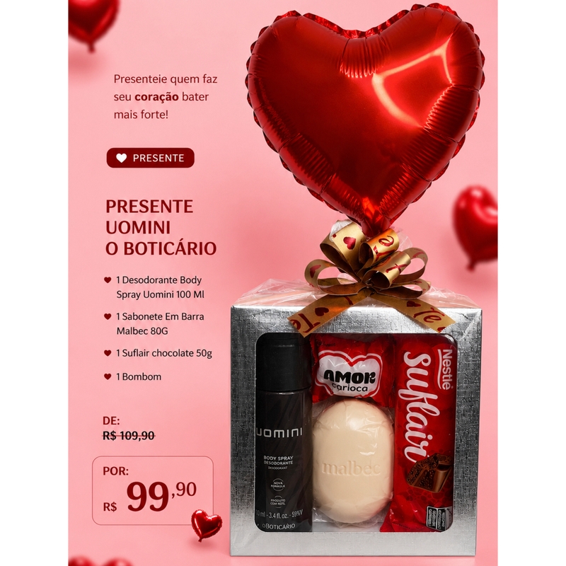 Presente Uomini o Boticário - Opção Masculina