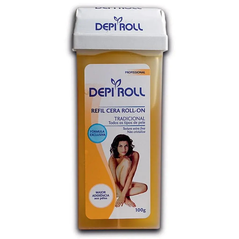Cera Depilatoria Depil Roll Rollon Refil Tradicional 100G