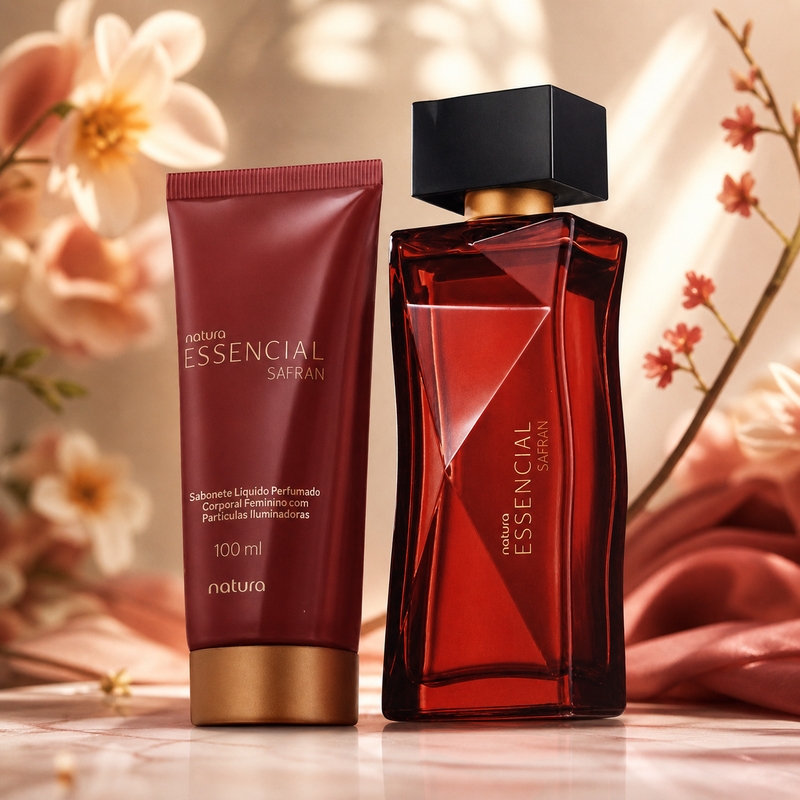 Presente Natura Essencial Safran Feminino Completo
