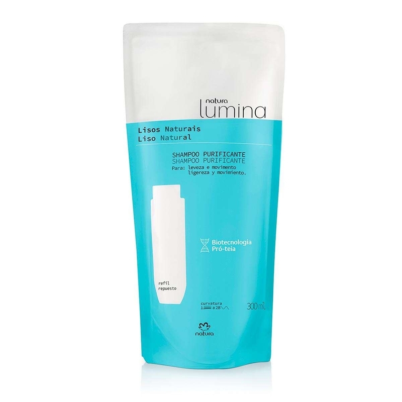 Refil Shampoo Purificante Para Cabelo Liso Lumina
