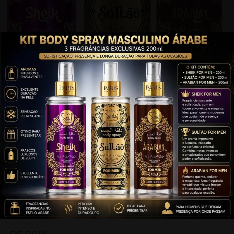 Body Splash Árabe Masculino