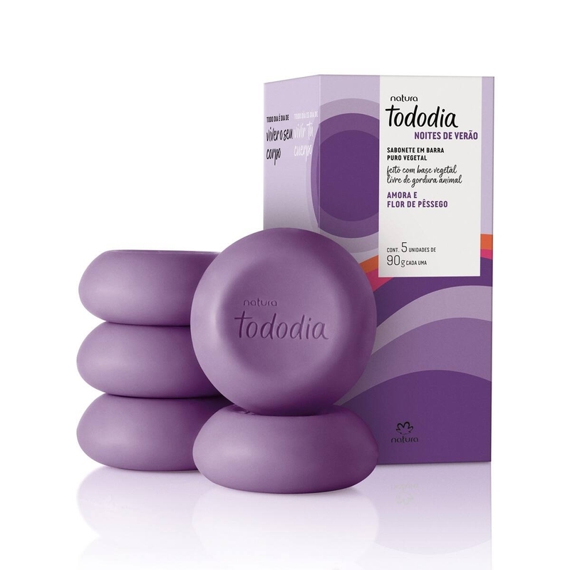 Sabonete Tododia Amora e Flor de Pêssego 5x90g cada