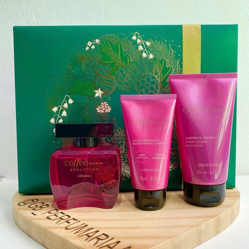 Kit Presente Natal Coffee Woman Seduction  (3 Itens)