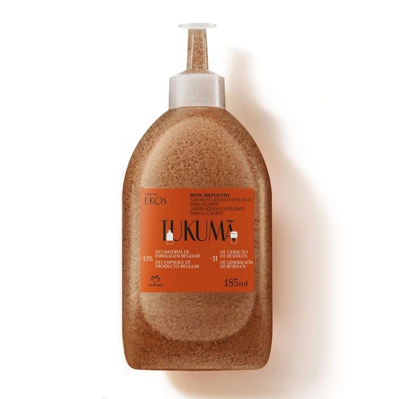 Refil sabonete líquido esfoliante corporal tukumã