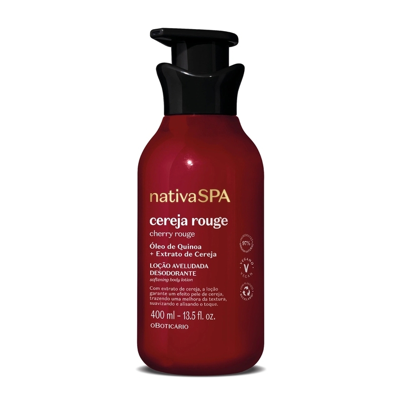 Nativa Spa Cereja Rouge Loção Aveludada Desodorante Corporal  400ml
