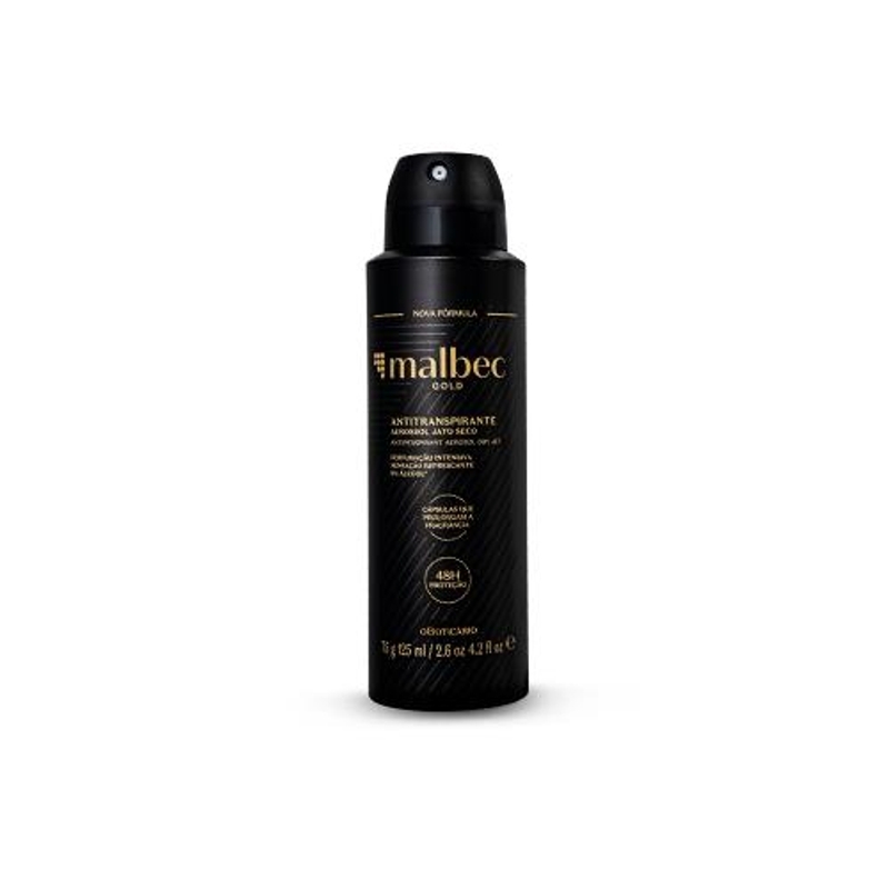 Desodorante Antitranspirante Aerossol Malbec Gold 75G/125Ml
