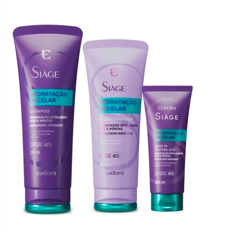 Combo Hidratação Micelar Shp+Cnd+Leave-in