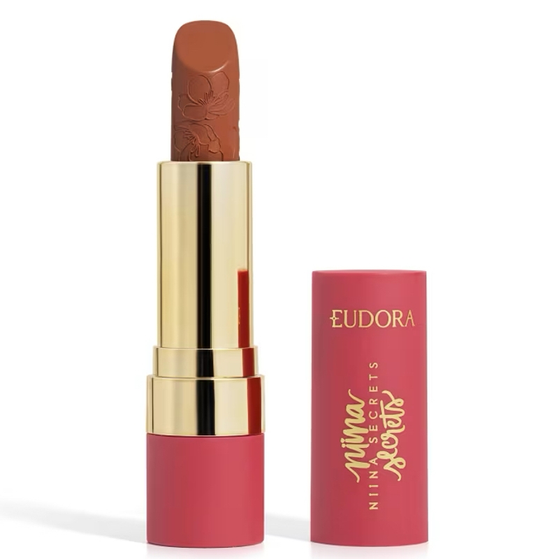 Batom Niina Secrets Soft Petals Castanho Encantado 3,8g