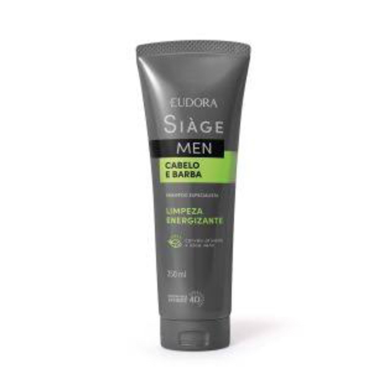 Siàge Men Shampoo Cabelo e Barba Limpeza Energizante 250ml
