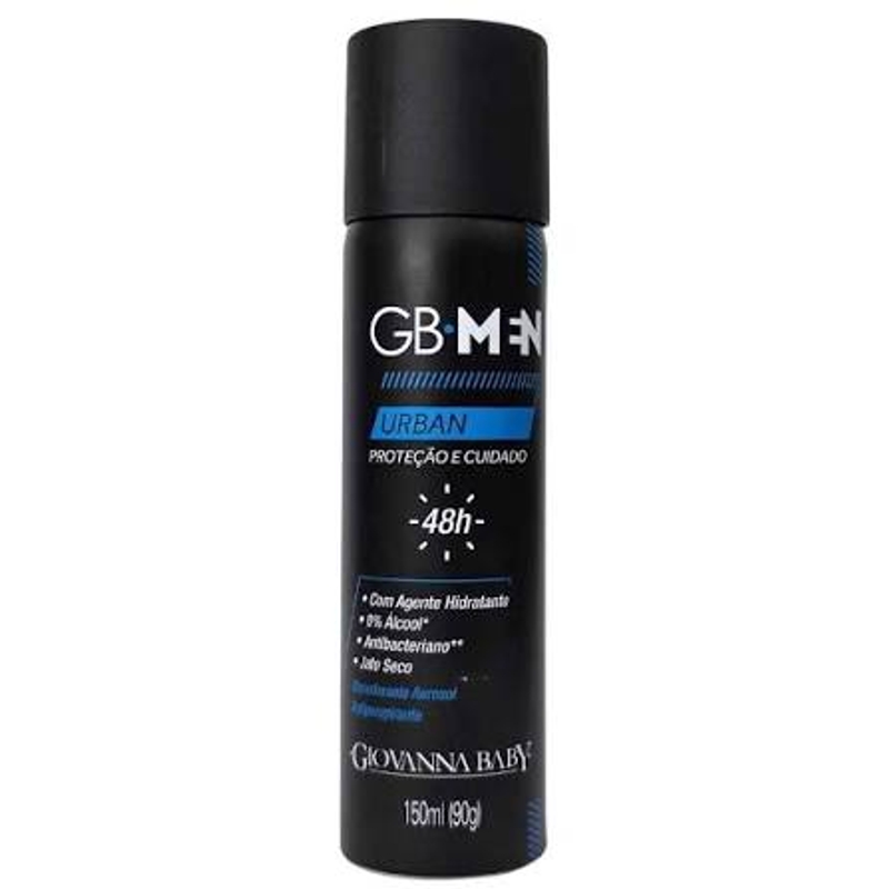 Desod. Aerosol Antitranspirante Men  Urban Giovanna Baby - 150ml
