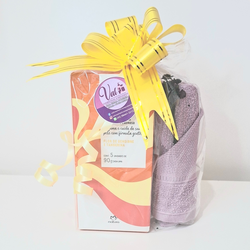Kit Sabonete Flor De Gengibre E Tangerina