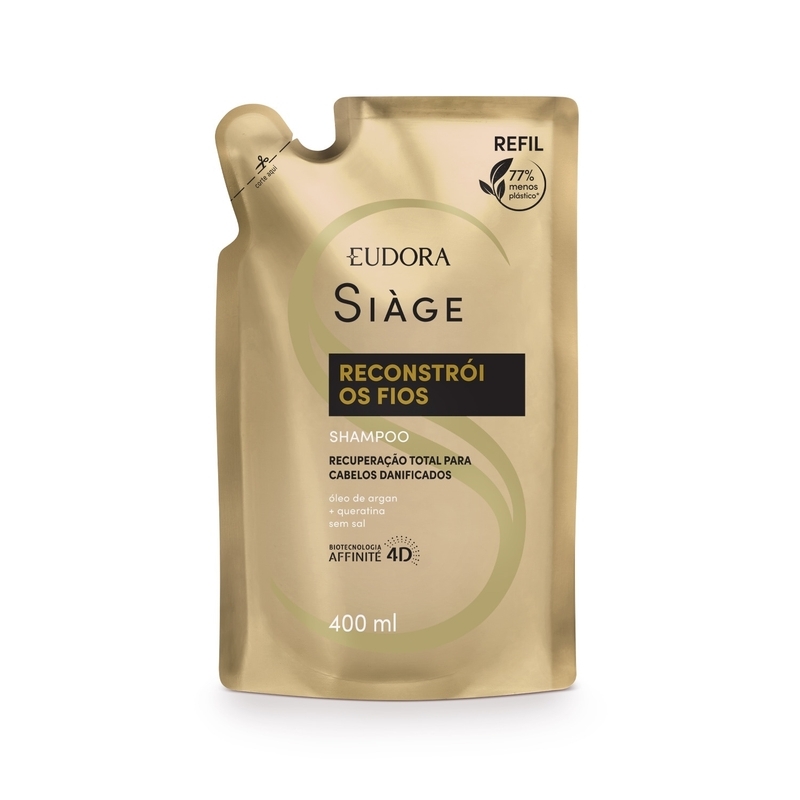 Refil Shampoo Siàge Reconstrói Os Fios 400Ml