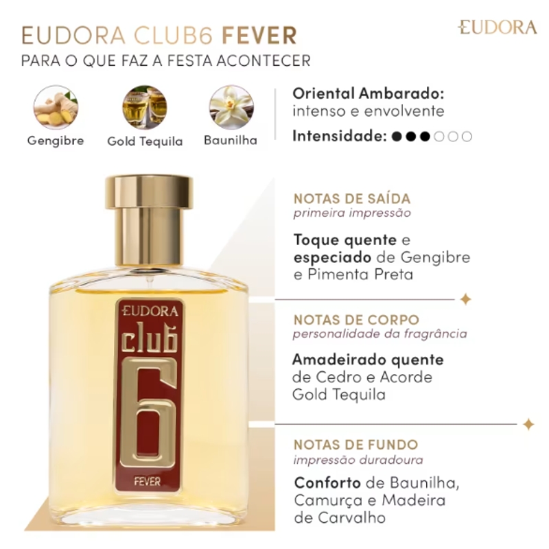 Club 6 Fever - Desodorante Colônia 95ml - foto 2
