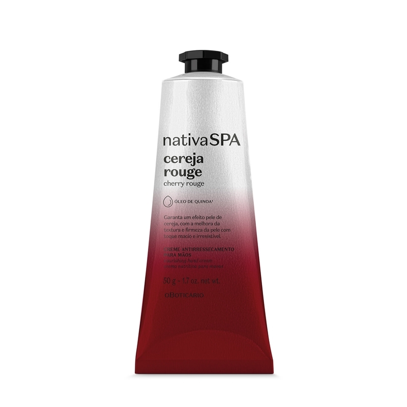 Creme Antirressecamento Para As Mãos Nativa Spa Cereja Rouge 50G
