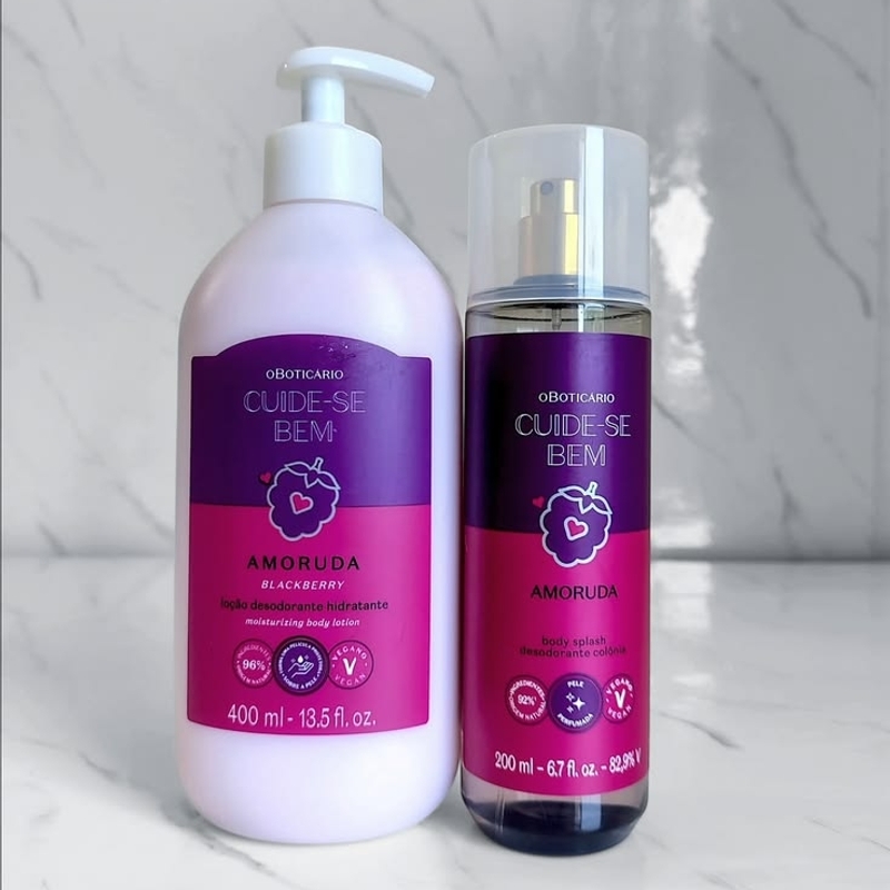 Combo Amoruda: Hidratante 400ml E Body Splash 200ml