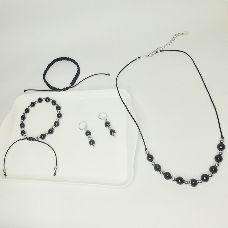 Conj. pulseiras - colar - brinco