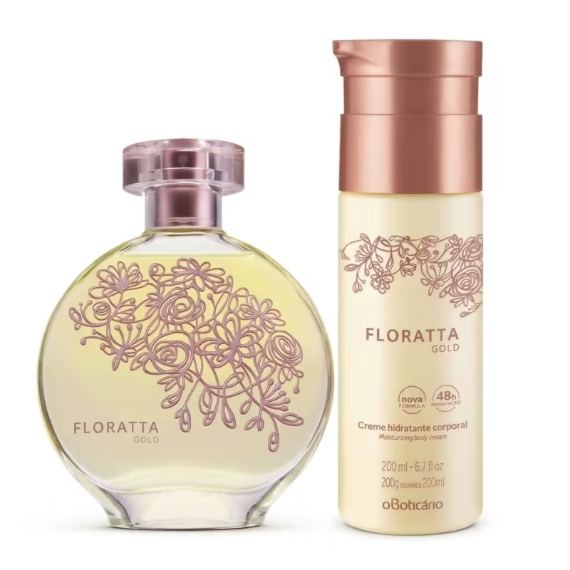 Combo Floratta Gold: Desodorante Colônia 75ml + Creme Hidratante Desodorante Corporal 200ml