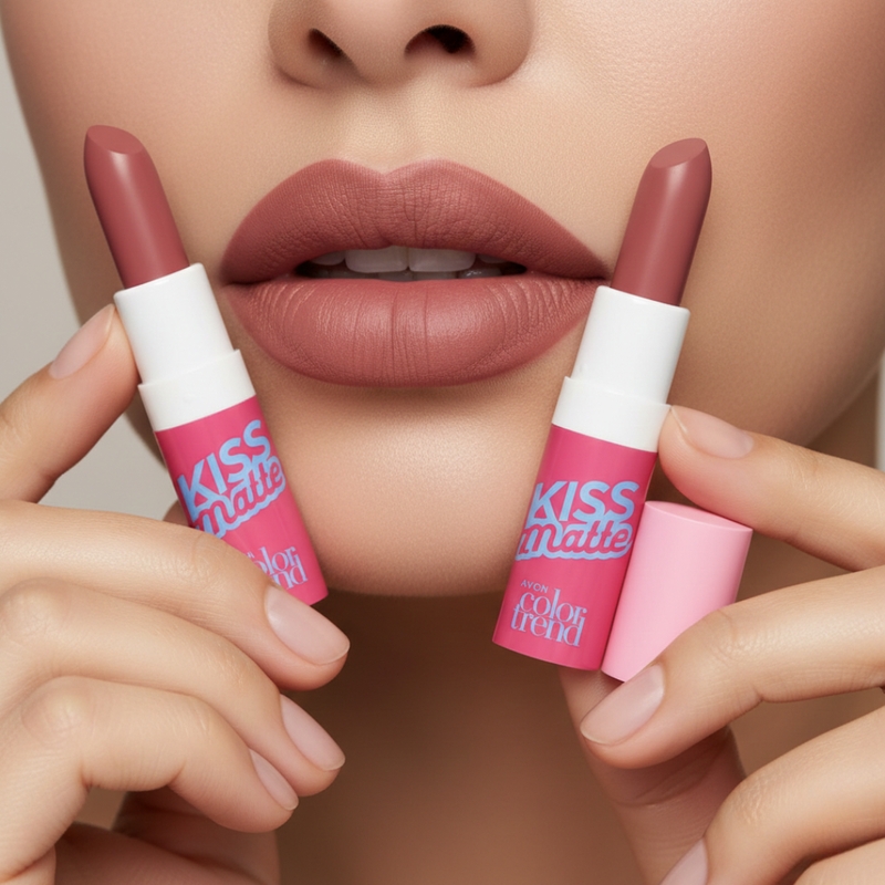 BATOM KISS MATTE AVON ROSE IN LOVE - foto 2