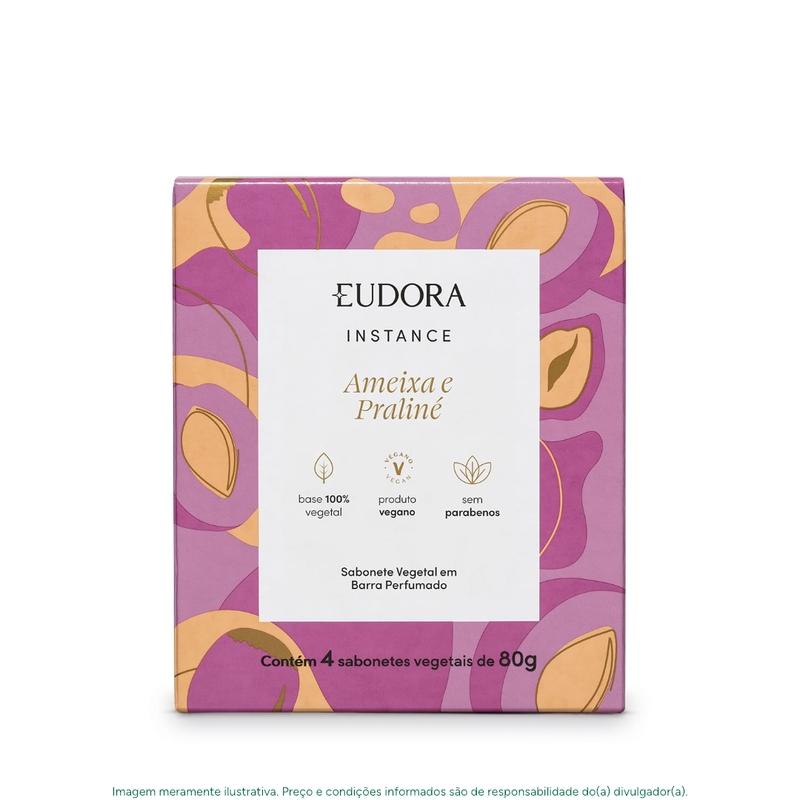 Sabonete Vegetal Em Barra Perfumado Instance Ameixa E Praliné 4X80G - foto 2
