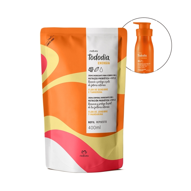 Refil Creme Energizante Corporal 2 em 1 Tododia Energia - 400 ml