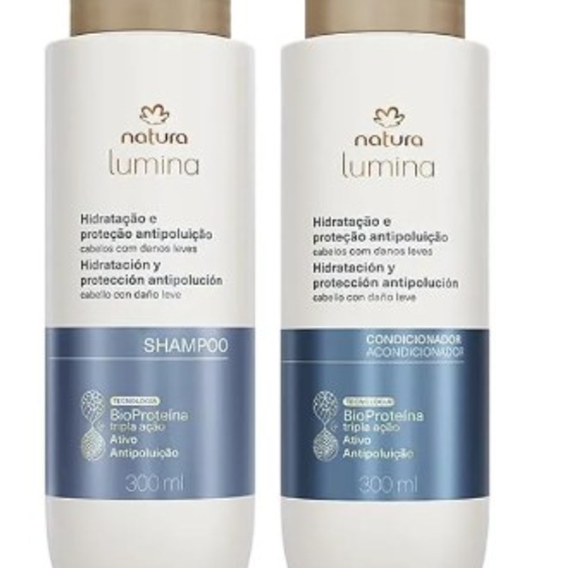Kit Lumina Shampoo E Condicionador Natura Hidratação E Proteção Antipoluição - Cabelos com Danos Leves