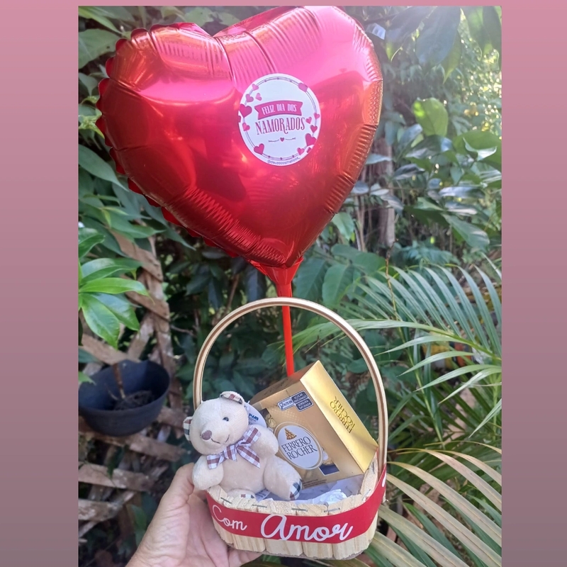 Presente Dia Dos Namorados Cesta Romântico - Oferta Válida Apenas No Pix