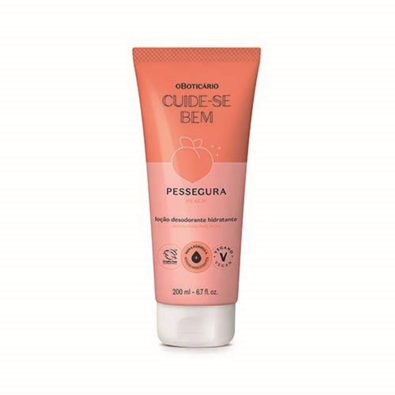 Loção Desodorante Hidratante Corporal Cuide-Se Bem Pessegura 200Ml