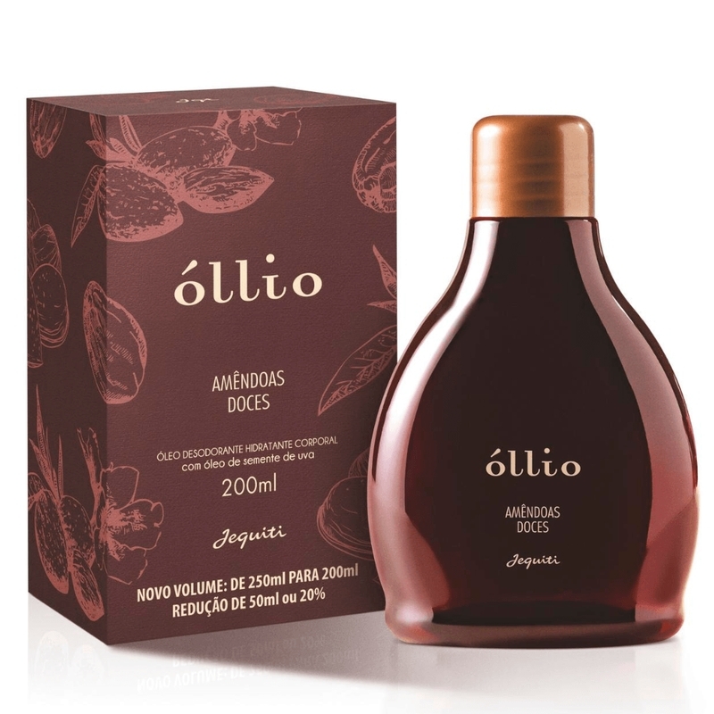Óleo Desodorante Hidratante Corporal Óllio Amêndoas Doces Jequiti 200 ml