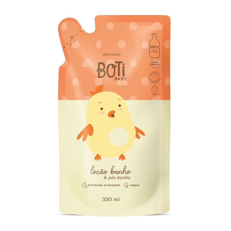 Refil Loção Hidratante Banho e Pós-Banho Boti Baby 350ml
