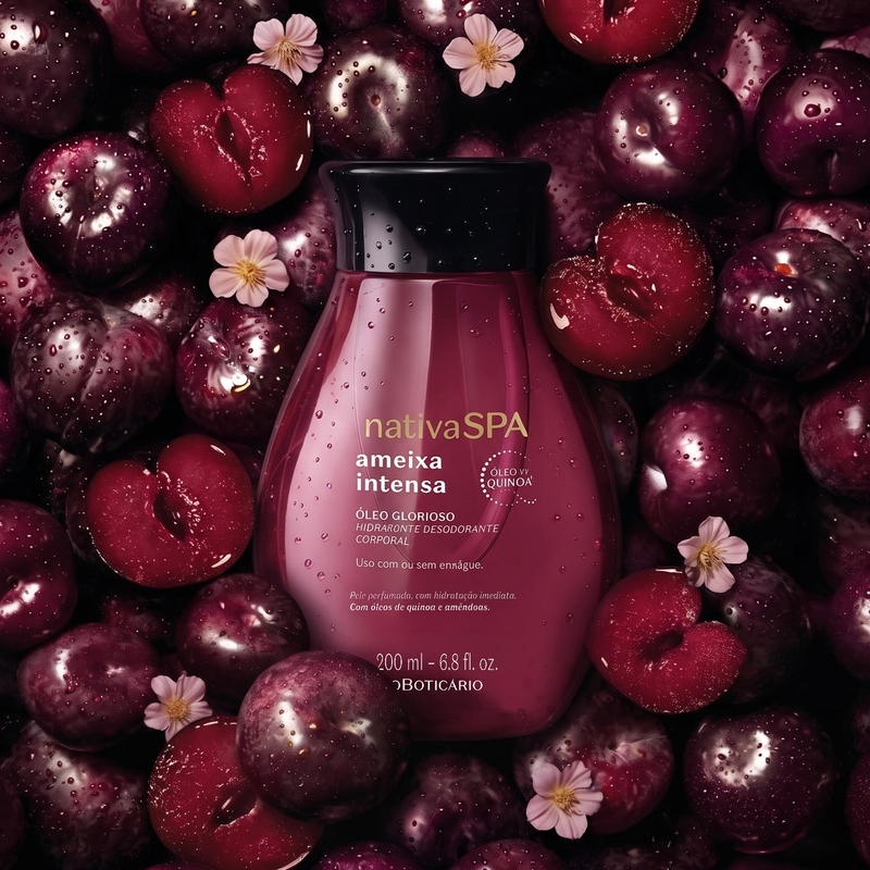 Óleo Glorioso Hidratante Desodorante Corporal Nativa Spa Ameixa Intensa 200ml - foto 4