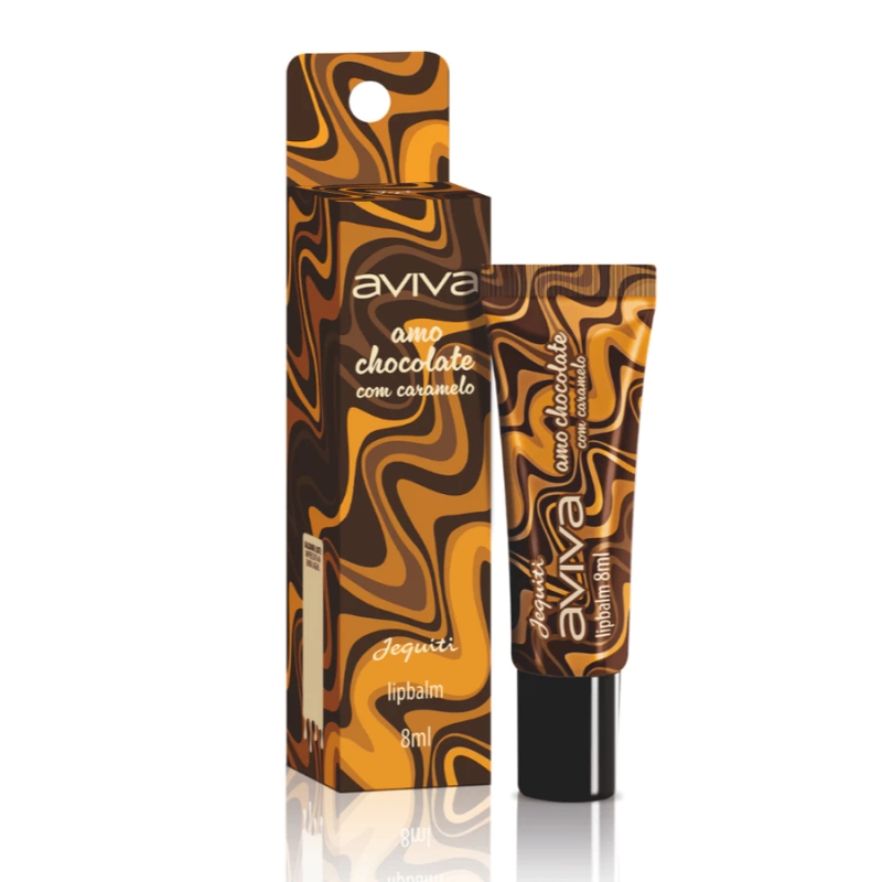 Lipbalm Aviva Amo Chocolate Bombom Caramelo, 8 ml jequiti