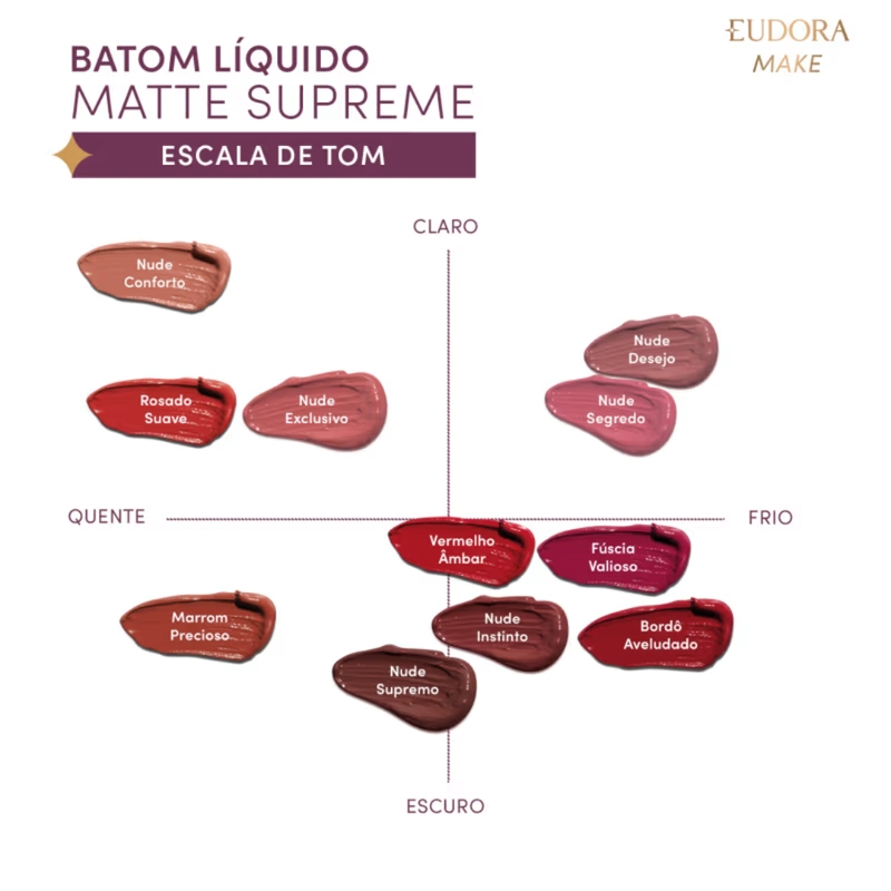 Batom Líquido Matte Supreme Rosa Nude Conforto 4,0ml - foto 5