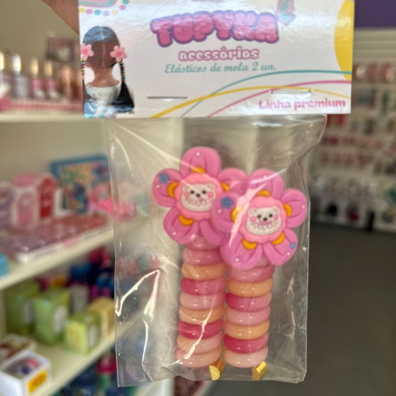Elástico De Mola 2 em 1 Infantil De Flor